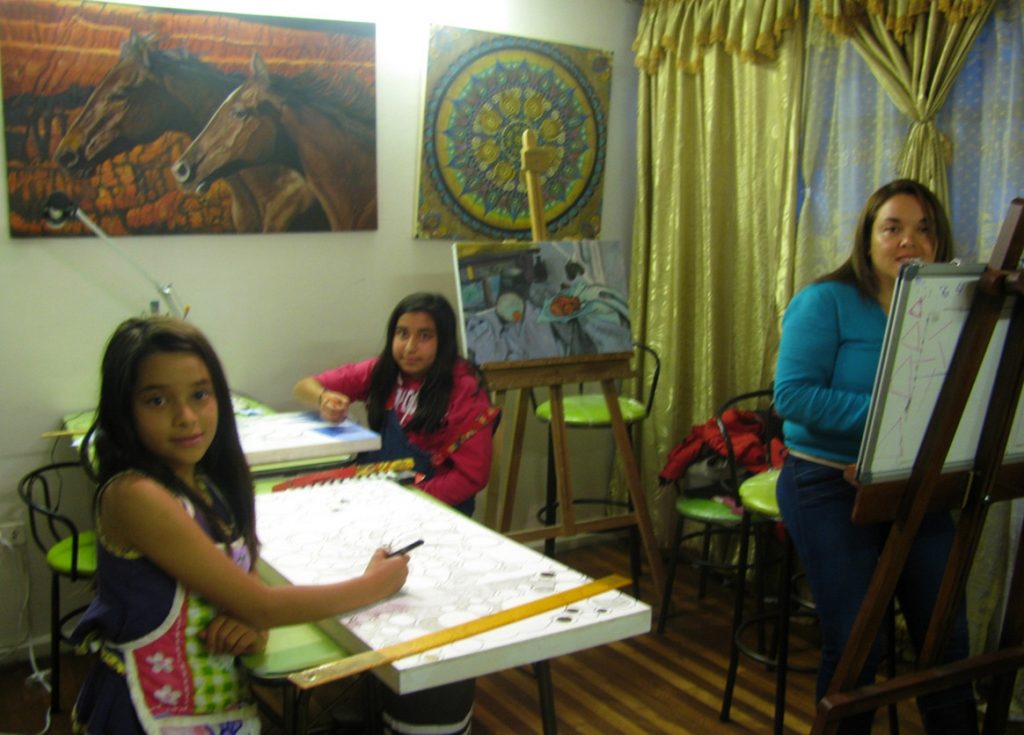 Taller de pintura técnicas de illustración - Sala de Arte Filatova Bauer 2016